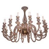 Very Large Champagne Colored Murano Chandelier