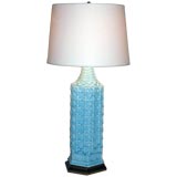 Large Blue Ceramic Lamp