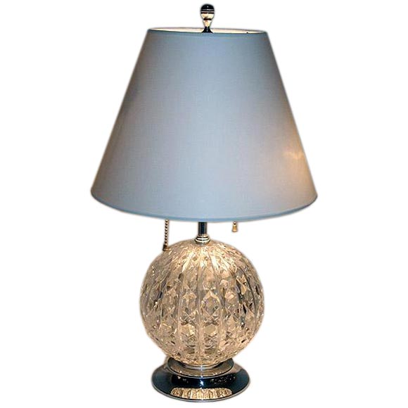 Crystal Sphere Lamp at 1stDibs