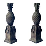 Pair of Cast Stone Pineapple Decorations