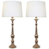 Pair of Nickel Plated Table Lamps