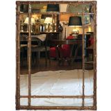 Rectangular Gilt Wood Bamboo Mirror