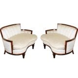 Pair of Kidney Shaped Sofas