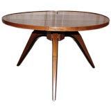 Round Mahogany End Table