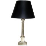 French Bronze Column Table Lamp