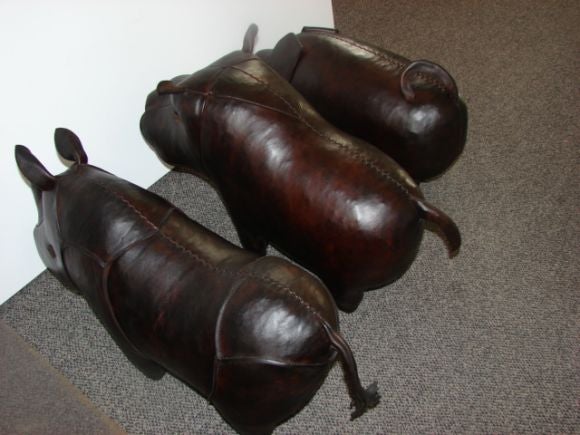 Contemporary Leather Hippo, Pig or Rhino