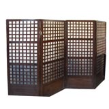 Antique Four-Panel Rosewood Screen