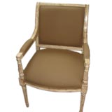 Louis XVI French Armchair in Cashmere/Wool