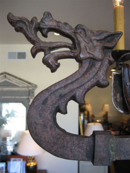 French Coat of Arms Chandelier