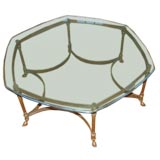 Antique Bronze Base Coffee Table
