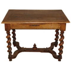 Spindle Leg Wood Side Table