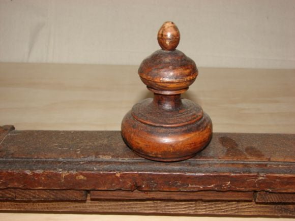 French Spindle Leg Wood Side Table