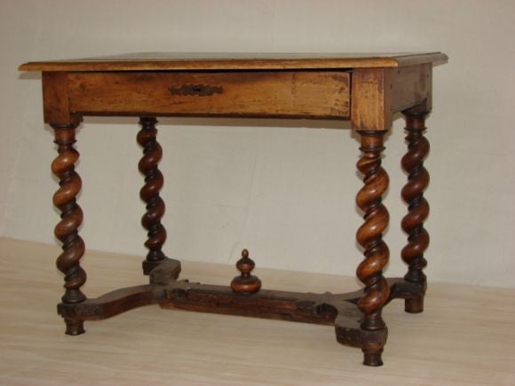 Spindle Leg Wood Side Table 1