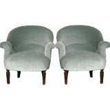 Pair of French Split Back Bedroom Chairs