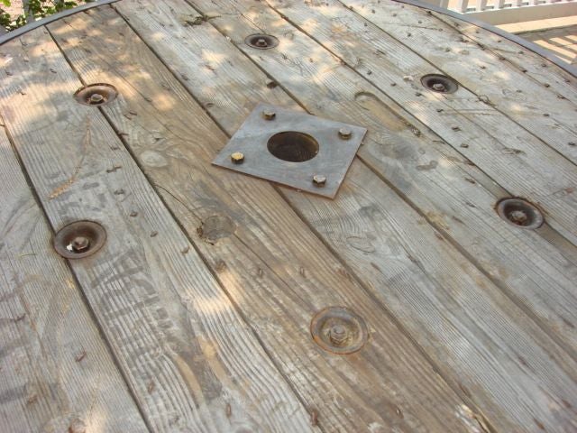 Belgian Marine Cable Wood and Iron Spool Table 1