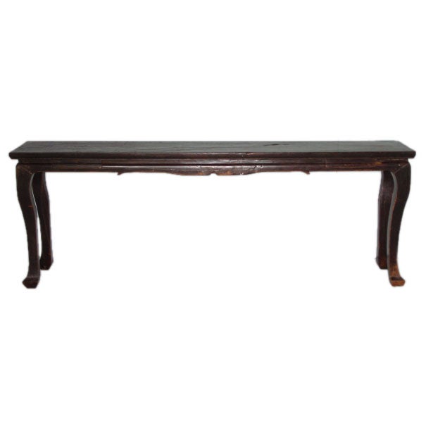 Long Solid Plank Top Altar Console Table