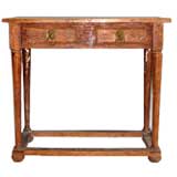 Antique Swedish Side Table with Stretcher