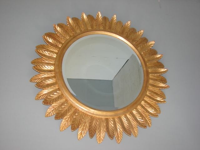 Round Gold Acanthus Leaf Mirror<br />
32.25