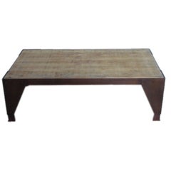 Pine and Iron Riveted Coffee Table