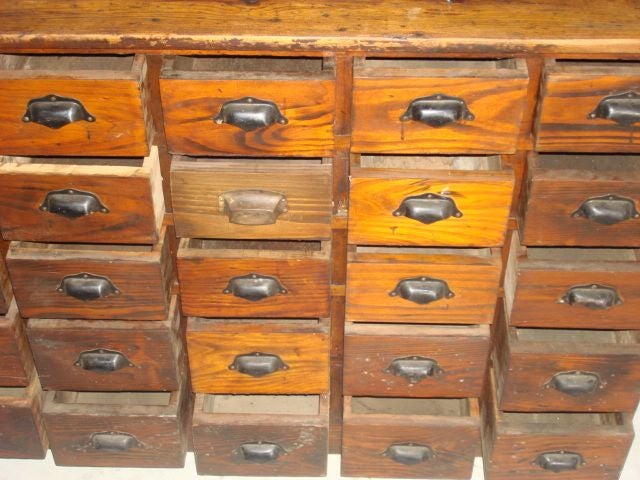 French Apothecary Shop Chest with Fifty Drawers In Excellent Condition In New York, NY