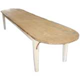 Large Oval Top Dining Table