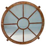 Antique Round French Iron Frame Mirror