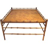 Antique Square Faux Bamboo Coffee Table