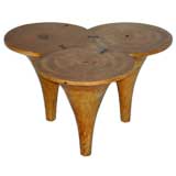 Wood Clover Shaped Side Table