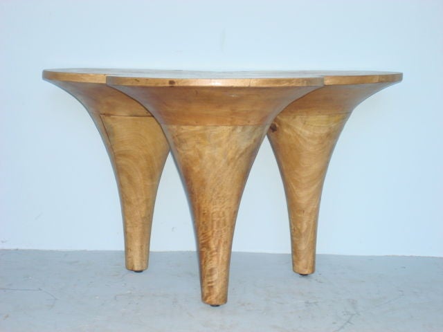 Wood Clover Shaped Side Table with 3 Legs- 32