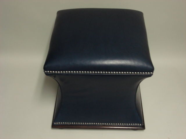 American Charles Hassock in Navy Blue Leather