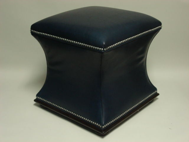 Charles Hassock in Navy Blue Leather 1