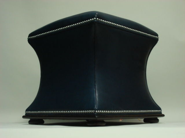 Charles Hassock in Navy Blue Leather 2