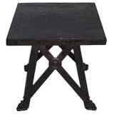 Slate Top Side Table with with Tapered Metal Base