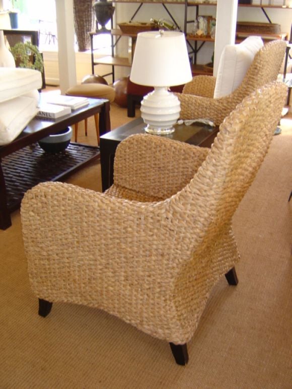 Contemporary Water Hyacinth Arm Chair