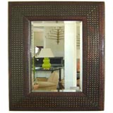 Metal Nail Head Repousse Mirror
