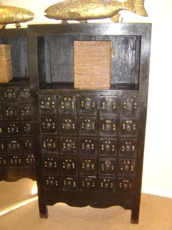 Lacquered Chinese Medicine Cabinets For Sale 2