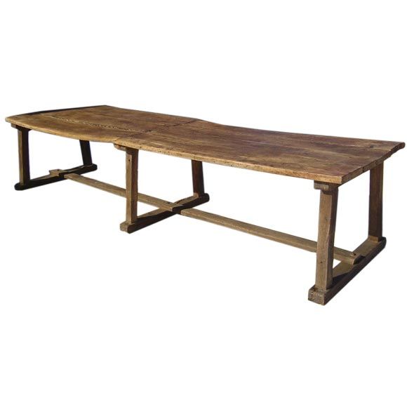 Extraordinary Chestnut Monastery Dining Table For Sale