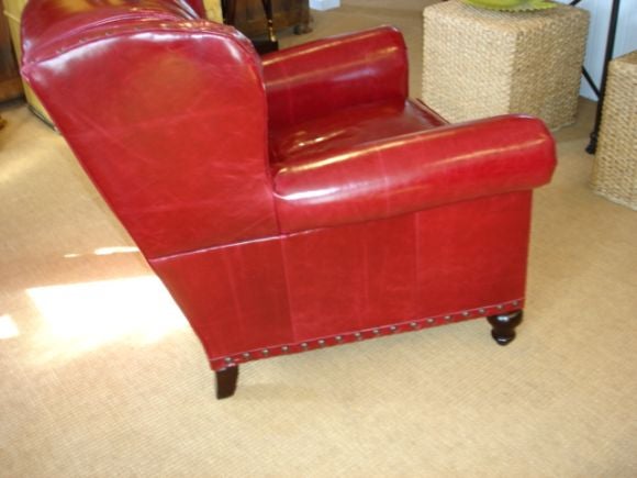 Parker House Red Leather Club Chair