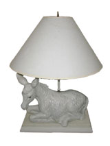 Vintage Porcelain Donkey Lamp