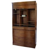 Oak Directoire Style Desk with Tambour Sliding Doors