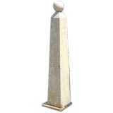 Limestone Obelisk with Marble Base