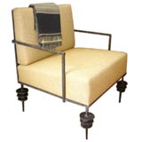 Bronze Arm Chair with Cushions