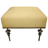 Bronze Upholstered Ottoman
