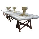 Brick-Curing Pallet Wood Top Dining Tables