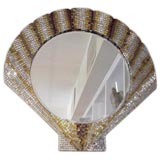 Scallop Green & Gold Mirror