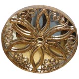 Floral Silhouette Round Mirror