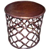 Round Bronze Drum Table