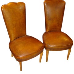 Leather Slipper Chairs