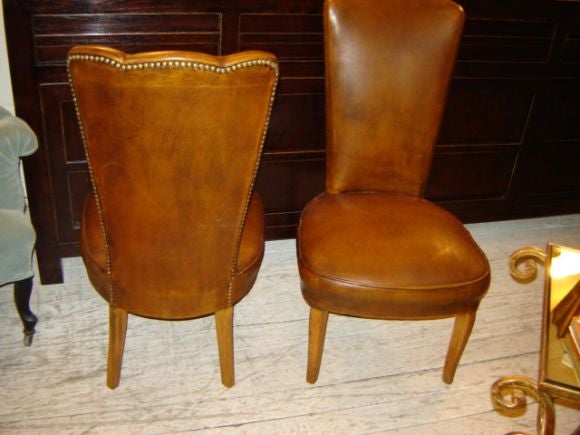 Leather Slipper Chairs