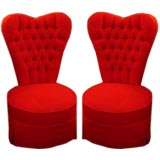 Pair of Heart Shaped Bedroom Chairs